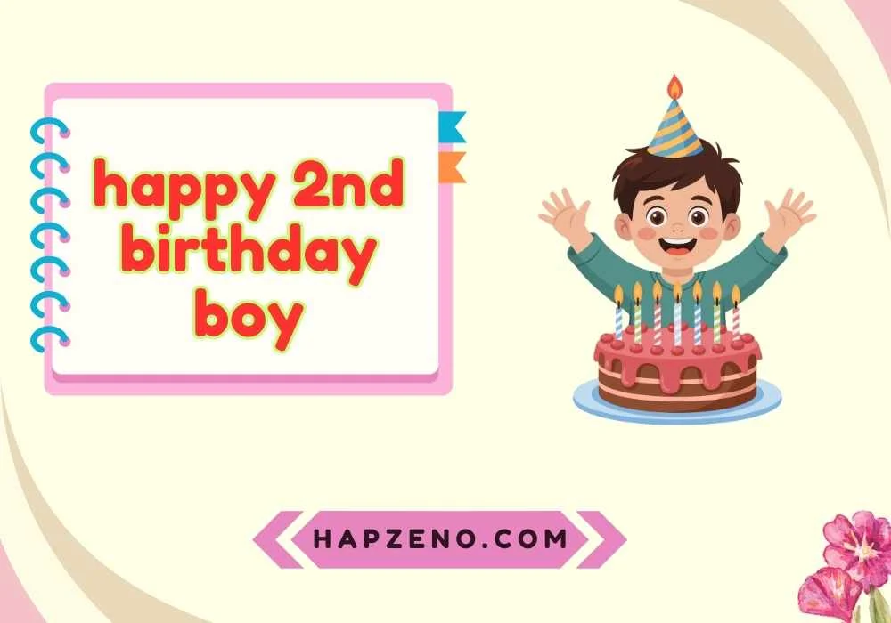 Cute Happy 2nd Birthday Boy