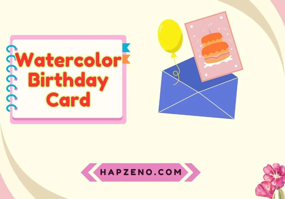 Unique Watercolor Birthday Card