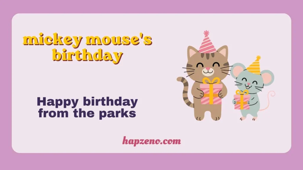 Mickey Mouse's Birthday Theme Wishes