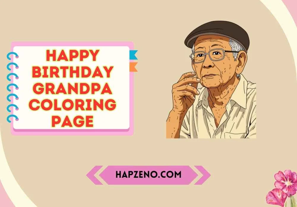 happy birthday grandpa coloring page