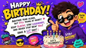 birthday message with slang tone