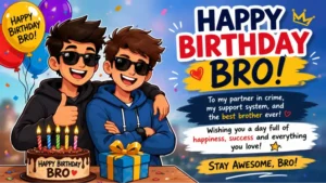 cool birthday message for bro