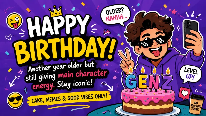 funny gen z birthday text