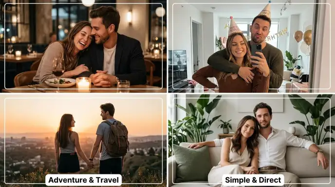 modern romantic birthday caption