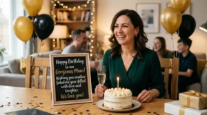 modern sexy mom cute birthday message