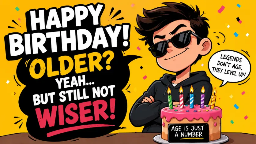short savage birthday caption