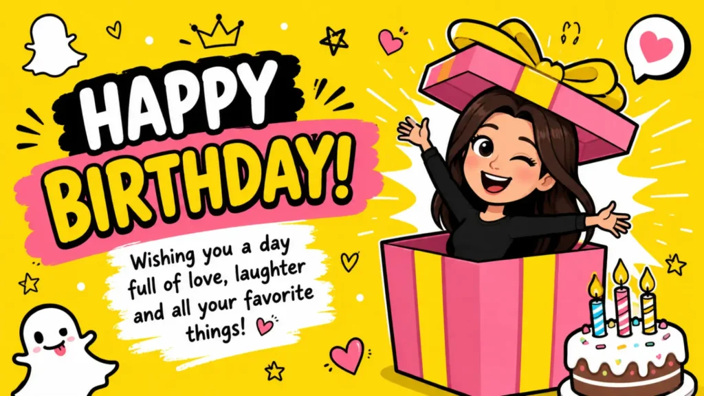 snapchat story birthday text