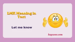 LMK Meaning in Text